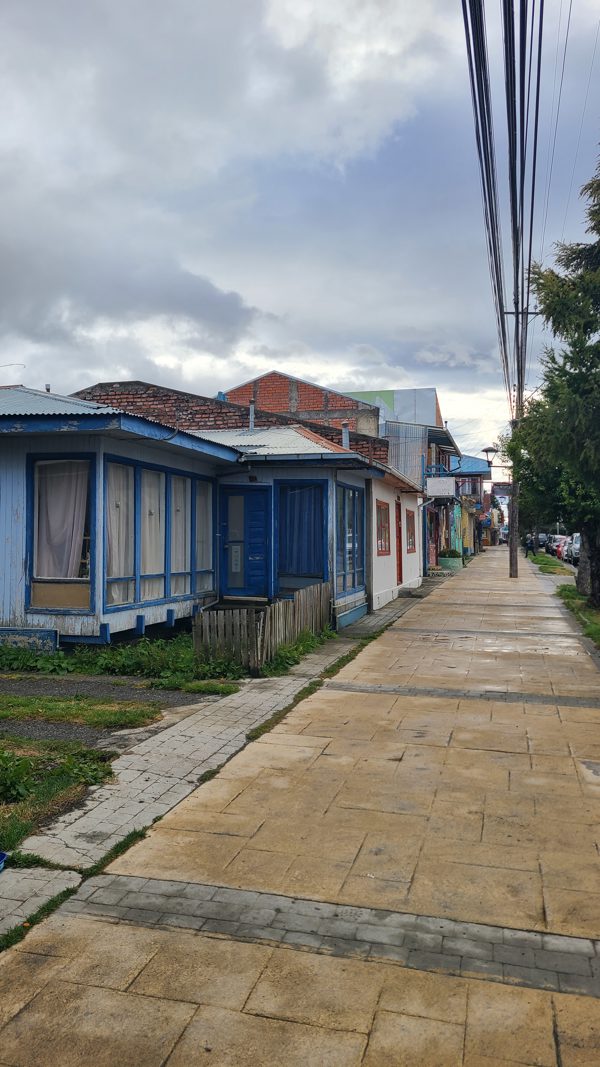 Residential road in Puerto Natales