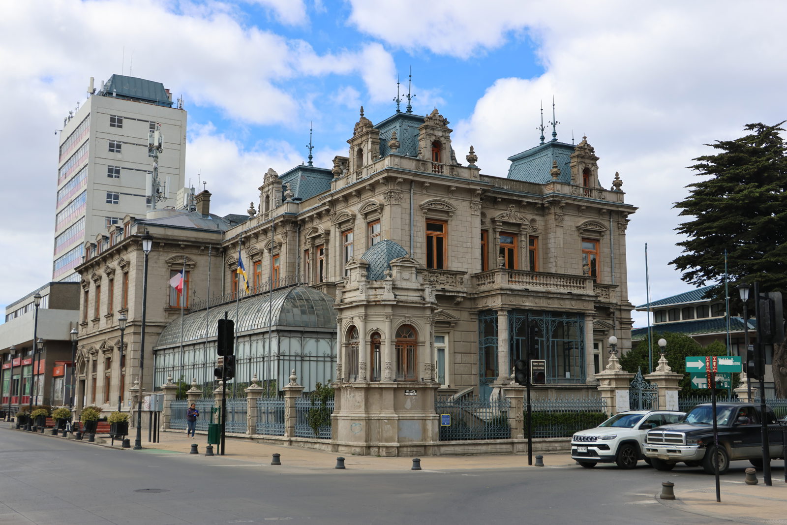 Palacio Sara Braun, now home to Hotel José Nogueira, in Punta Arenas, Chile. The elegant mansion reflects the city's prosperous maritime and wool-boom heritage.