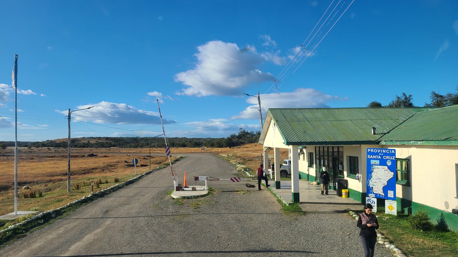 Argentine border control post in Santa Cruz Province on the road between Puerto Natales and El Calafate.